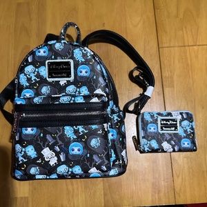 NWT, Disney Parks Loungefly, Funko pop, Haunted Mansion, mini backpack & wallet